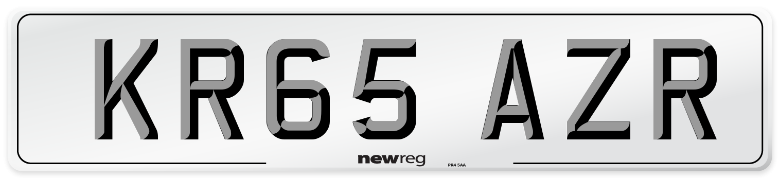 KR65 AZR Number Plate from New Reg